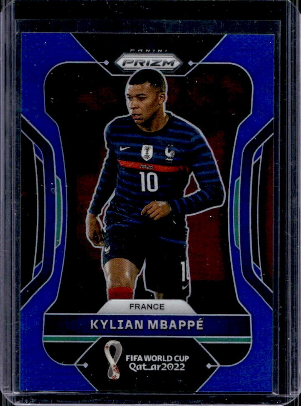 2022-23 Panini Prizm World Cup Kylian Mbappe Blue #/299 France