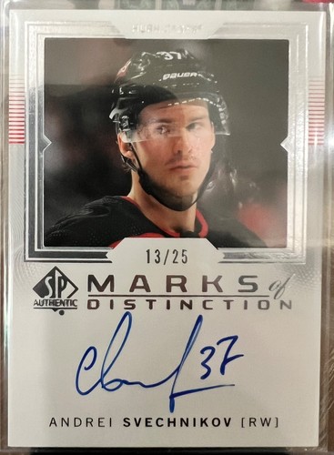 2024-25 UD SP Authentic ANDREI SVECHNIKOV Marks of Distinction Auto /25