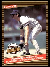 Don Mattingly 1986 Donruss Highlights #48 Yankees MLB READ FREE SHIPPING