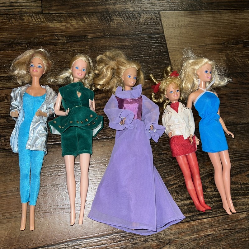 VTG. Lot Of 5 80s Barbie’s & Skipper Jewel Secrets, Lilac N Lovely & More