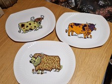 Vintage Beefeater English Ironstone Steak & Grill Plates Set Of 3 #1433