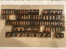 Wood Letterpress Printing Blocks Lowercase Alphabet Type Set Assorted Lot