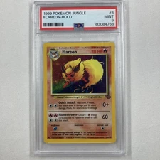 1999 POKEMON JUNGLE EN #3/64 FLAREON HOLO PSA 9 MINT ENGLISH