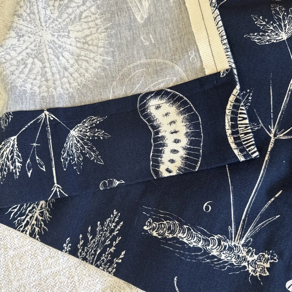 IKEA Blavinge Blue Nature Science Juego de 2 paneles de cortina 56x61/1 farsa 20x20 Foto 2 de 4