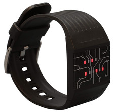 Binary LED Wrist Watch Displaying Time in Binary Code