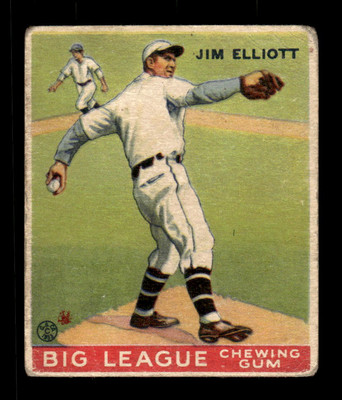 1933 Goudey (R319) #132 Jim Elliott - LOW GRADE SET FILLER