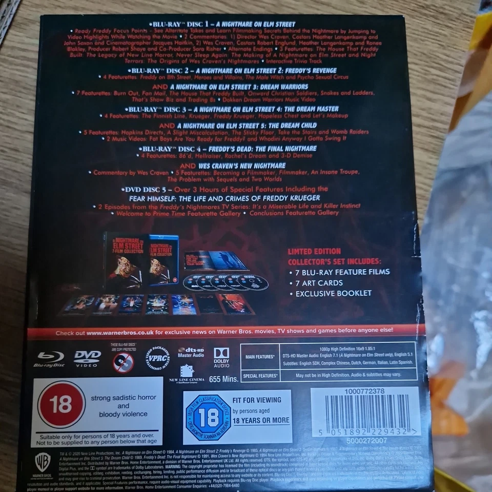 A Nightmare on Elm Street Collection 7-Film Limited Edition Collector's HMV Set - Image 2 of 3