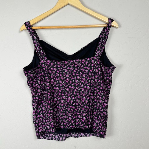 Vintage Old Navy Damen Größe XL Babydoll Y2K Blumen Top Whimsygoth Fairy Ditsy gefüttert - Bild 2 von 9