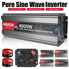 Pure Sine Wave Inverter 3000w 4000w rated 12v 24v To 110v Power Solar Converter