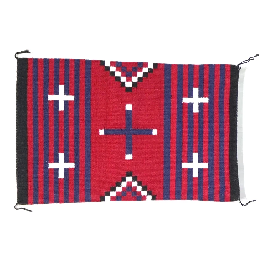 5×8 Ft Red Navajo Wool Rug Native American style Southwest Aztec Large Area Rug - Image 4 of 4