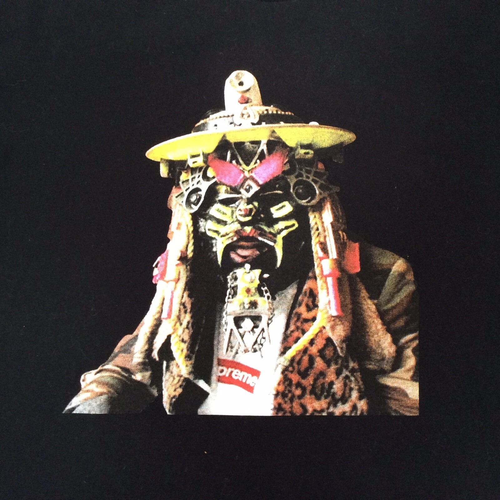 SUPREME Rammellzee T shirt MOYEN MANCHES COURTES NOIR COTON IMPRIMÉ GRAPHIQUE LOGO