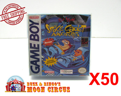 50x NINTENDO GAME BOY CLEAR PROTECTIVE BOX PROTECTOR SLEEVE CASE -FREE SHIPPING!