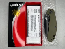 RARE Spyderco Tuff OD Green Cruwear DLC C151GODTIPBK Discontinued NEW