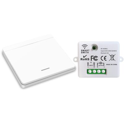 DieseRC Funk Lichtschalter 86 Wandpanel RF Sicherheitsschalter und 10 Amp Relais re