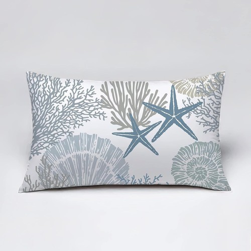 Coastal Nautical Throw Pillow Covers – Set of 2, 12x20 Inches - Picture 5 of 8