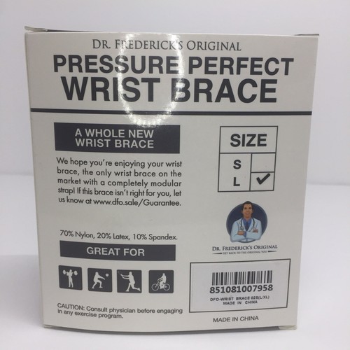 Dr Frederick's Original Pressure Perfect Wrist Brace Modular Pain Black L / XL - Picture 2 of 4