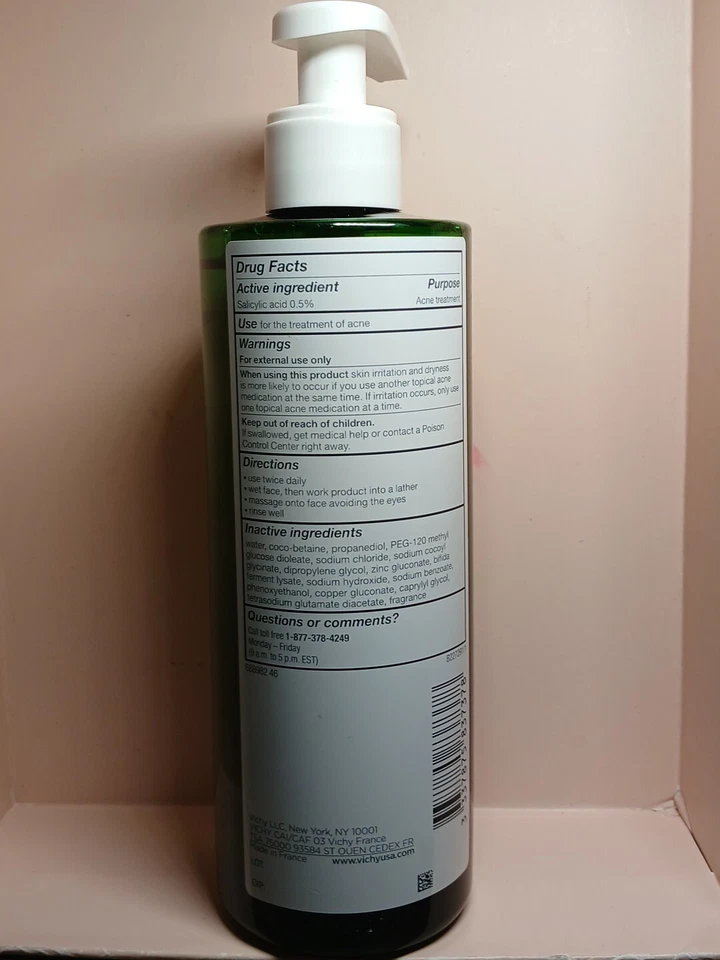  Gel de limpieza profunda diario Vichy Normaderm Phytoaction tamaño grande 13,52 OZ/200 ML  Foto 2 de 3