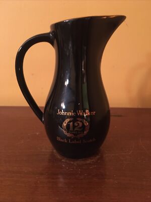 JOHNNIE WALKER BLACK LABEL SCOTCH 12 YEARS OLD PORCELAIN PITCHER