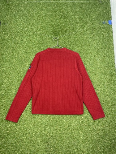 ABERCROMBIE Sweater Mens Muscle Shirt Wool Blend Heavyweight Red Size Medium - Picture 2 of 9