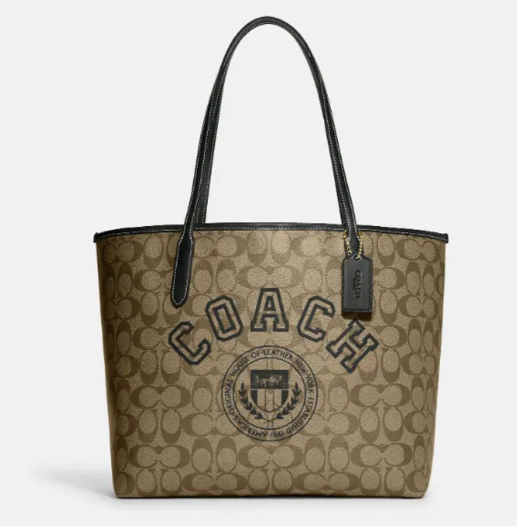 【COACH】City Tote Bag With Floral Print 100% AUTHENTIC NWT COACH City Tote In Signature Canvas With