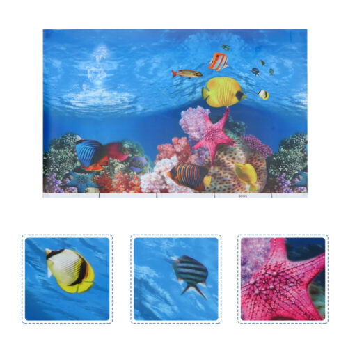  Fish Tank 3d Background Wall Sticker Mural Ocean Stickers Wallpaper - Afbeelding 1 van 6