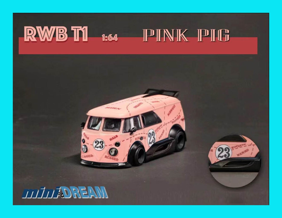 ワーゲンバス　1/64  ピンクピッグ SEP 2024 Mini DREAM 1/64 RMB VW VOLKSWAGEN T1 PINK PIG #23