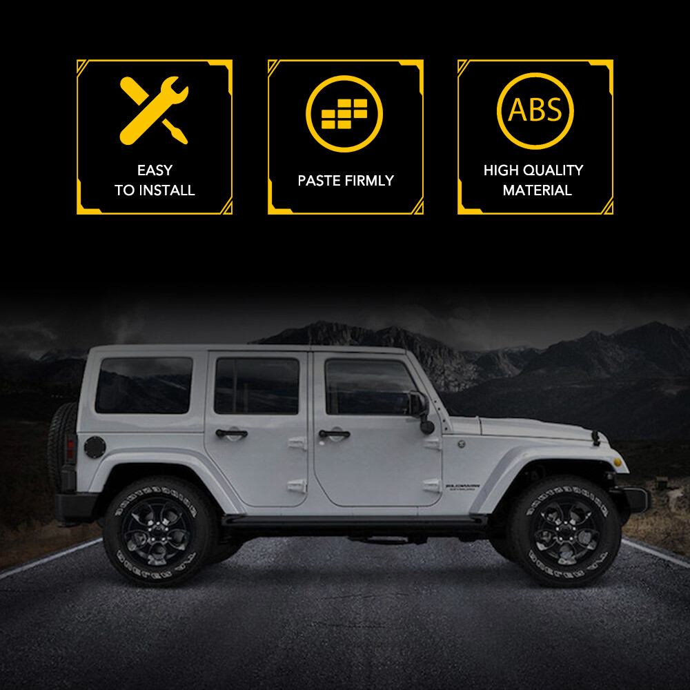 2 For Jeep Wrangler JK 2007-2017 Water Rain Gutter Extension