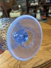 Blue hobnail champagne sherbert glass opalescent rim Anchor Hocking — photo 6