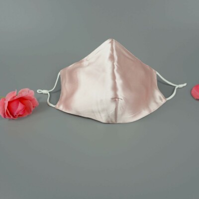 SEIDENGESICHTSMASKE/DREI SCHICHTEN MAULBEERSEIDE GESICHTSMASKE/ROUGE ROSA SEIDE/WIEDERVERWENDBAR