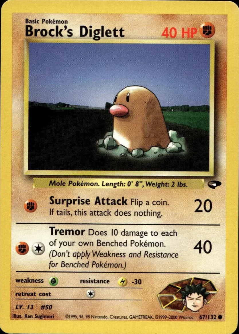 Brock's Diglet - 67/132 - Gym Challenge - Pokemon