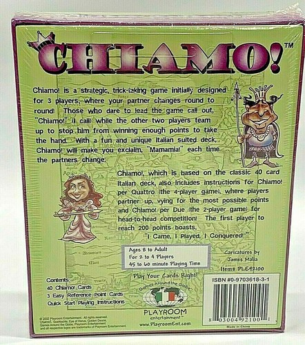 Chiamo! Traditional Italian Strategy Card Game by Playroom Entertainment MIB - Picture 2 of 2
