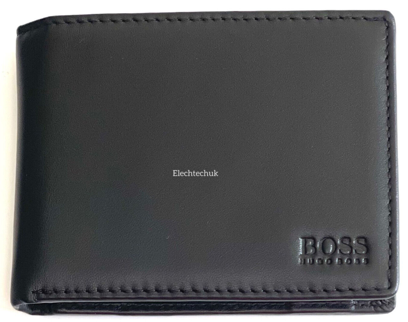 Hugo Boss Men’s AREZZO Trifold Leather Wallet With Coin Pocket Black eBay