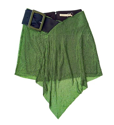 CHRISTOPHER KANE  DESIGNER THE BUCKLE UP CRYSTAL MESH SKIRT Brand New