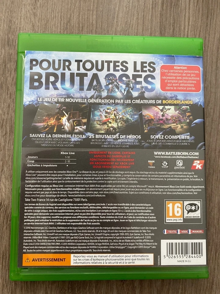 Battleborn – Microsoft Xbox One – Complet Boîte + Jaquette – Très Bon État, photo 2 sur 3