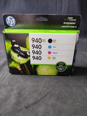 HP OfficeJet 940XL Combo Pack Black/Cyan/Magenta/Yellow NEW Sealed Exp Sept 2018