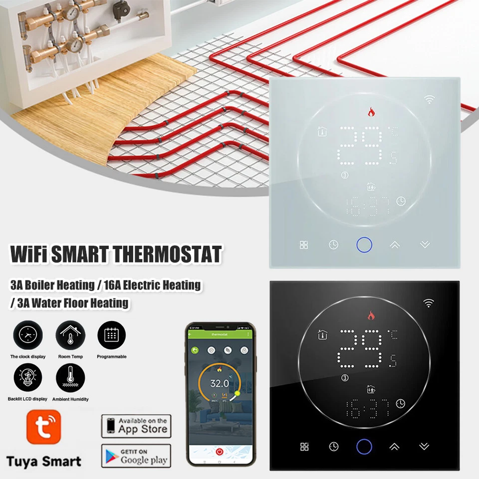 Tuya WiFi Thermostat Digital LCD WLAN Touch Raumthermostat Fußbodenheizung NEU - Bild 2 von 4