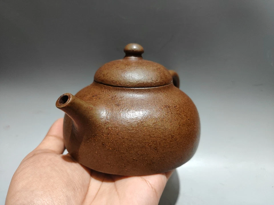 6.7英寸中国紫沙陶器龙骨金砂泥280CC功夫茶壶玉石器 — 第 2/4 张图片