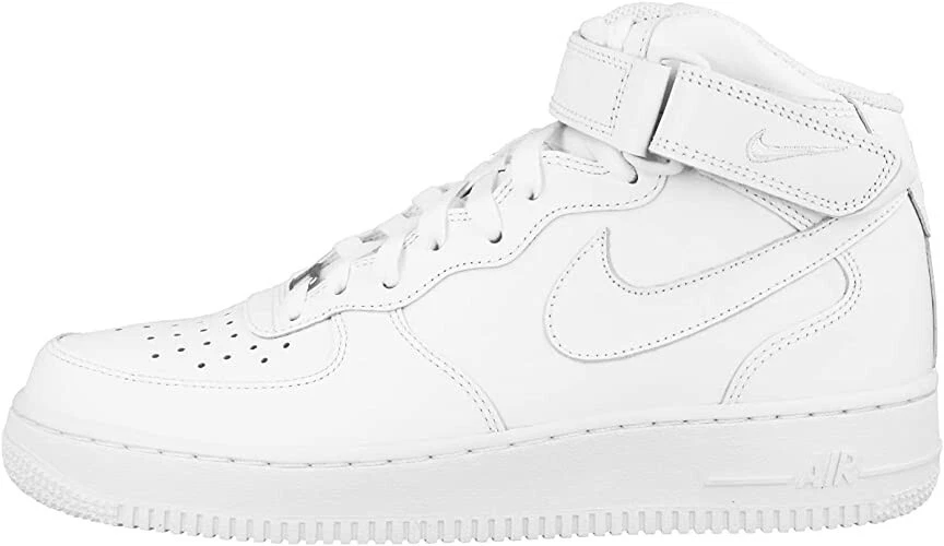 Nike Air Force One 1 Mid Top White Men 100 Authentic Size 10
