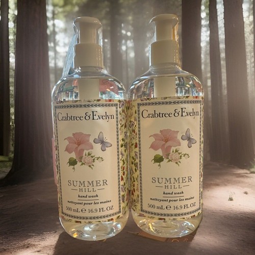 Crabtree & Evelyn Summer Hill Hand Washes - 2 Bottles 16.9 fl oz ea Summer Hill