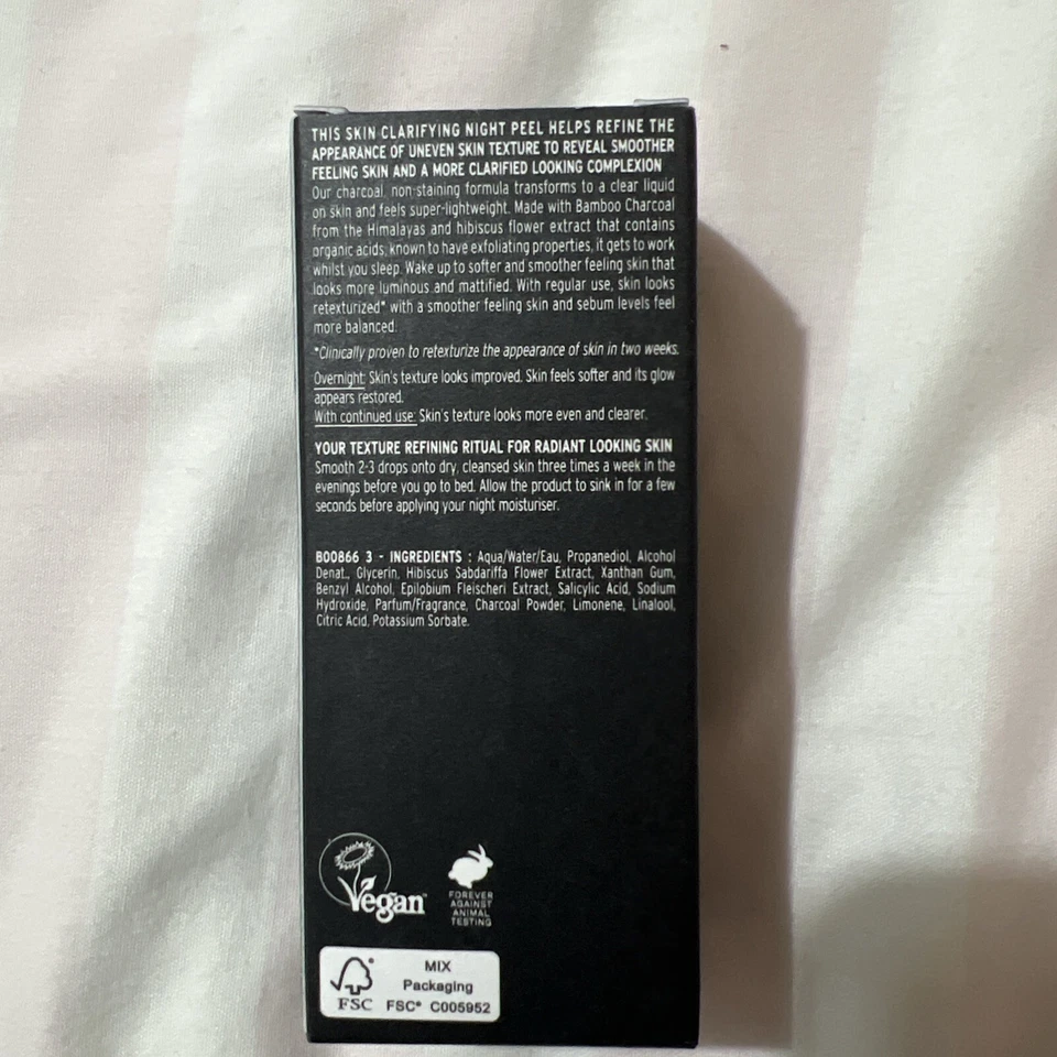 The Body Shop Himalayan Charcoal Night Peel 30ml Vegan New RRP £24 - Image 3 of 4