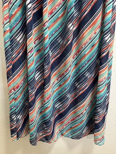 Maurices Striped Maxi Skirt Slits Lined Lightweight Multi Color Medium - Picture 8 of 9