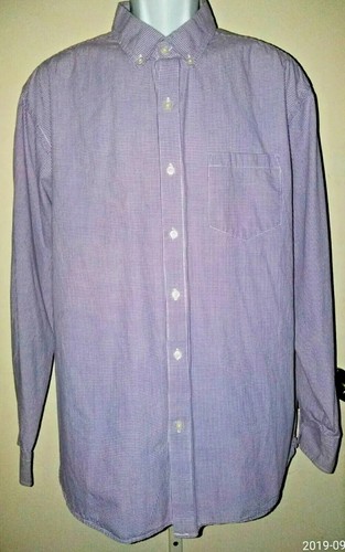 Ivy Crew Purple Gingham Checked Oxford Button Down Shirt Size L Long Sleeve EUC - Picture 2 of 12