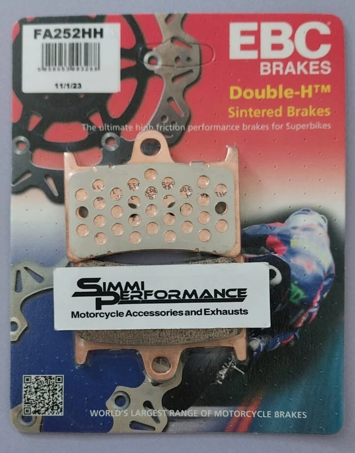 EBC HH Front Brake Pads Yamaha MT07 2014 2015 2016 2017 2018 2019 2020 2021 2022 - Image 3 of 4