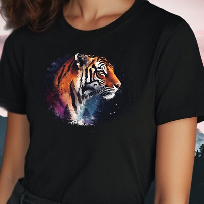 Frauen T-Shirt Tiger Motiv Baumwolle Größe S bis 3XL