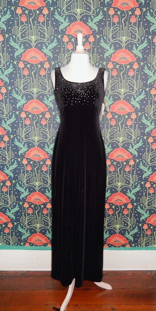navy blue dress for baby girl 90s Betsey Johnson Crushed Velvet Mini Dress-S/M — La Poubelle Vintage main image 1