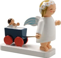 Wendt & KüHn Margeritenengel Mit Puppenwagen, 634/30/6 GrüNhainichen Erzgebirge