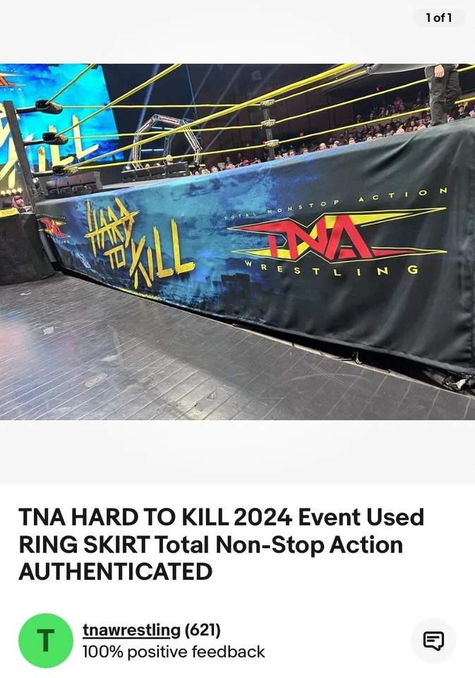 TNA Hard To Kill 2024 活动二手戒指围裙 — 第 3/3 张图片