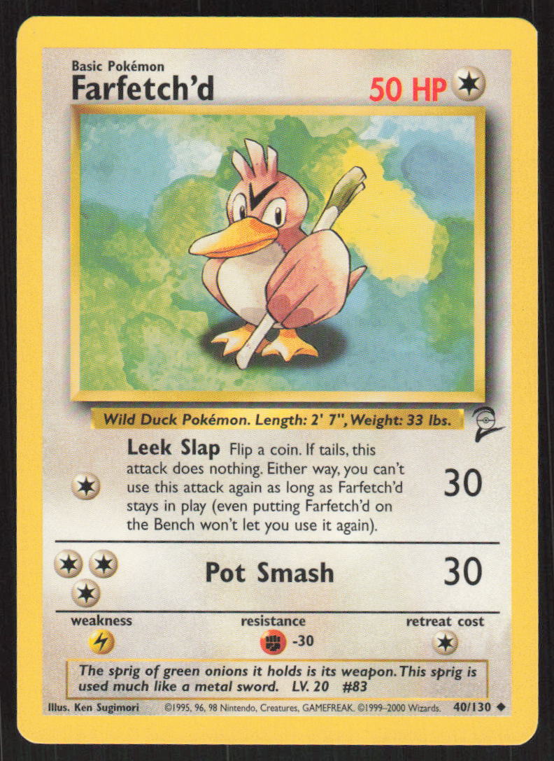 Pokemon TCG Base Set 2 #40/130 Farfetch'd NM