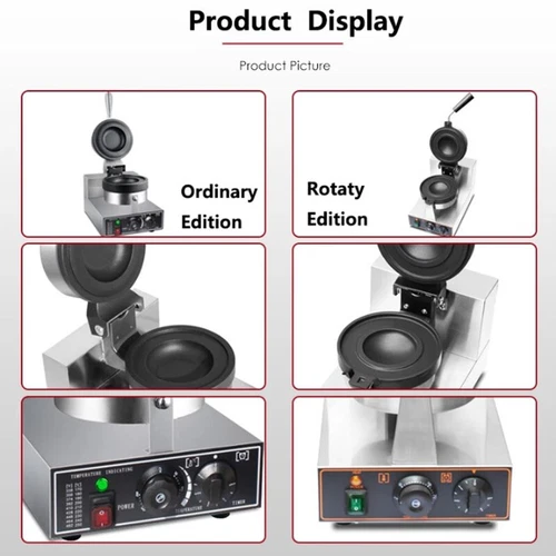Electric Nonstick UFO Burger Maker Ice Cream Waffle Machine Panini Press Maker~ - Picture 16 of 20
