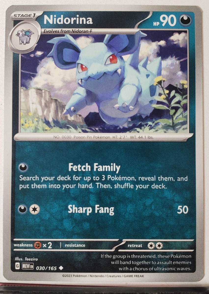 アメリカ購入品 Nidorina Nidorina Pokemon Trading Card - Etsy